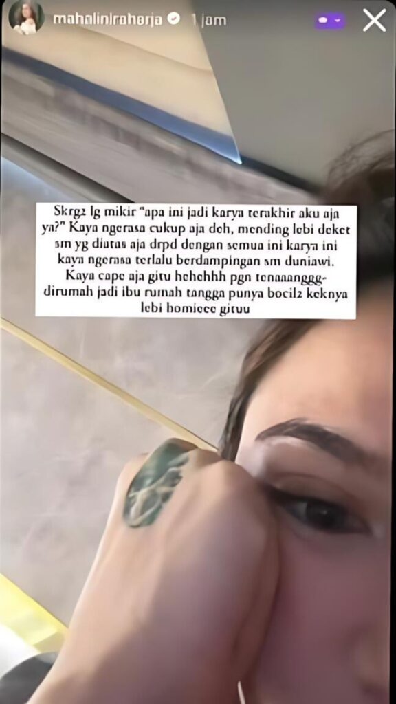 cuitan-instagram-story-mahalini-ingin-berhenti-berkarya