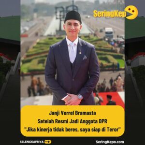 Janji Verrel Bramasta jadi anggota DPR